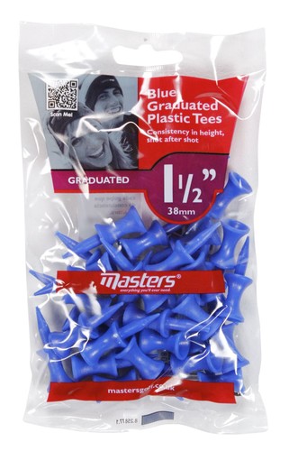 Plastic Graduated Tees 1 1/2 Bag 30 Blue