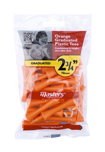 Plastic Graduated Tees 2 3/4 Bag 20 Orange