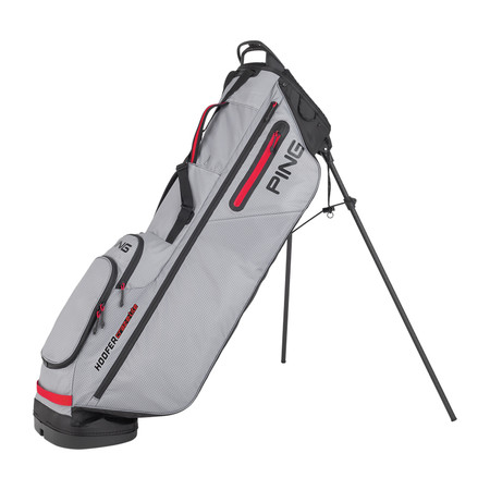 Ping Hoofer Craz-E Lite Stand Bag Grey Black Scarlet